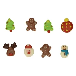 FUNCAKES Décorations en Chocolat Blanc Noël (x8) Best