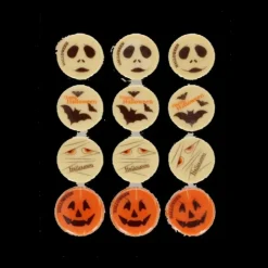 FUNCAKES Décors Chocolat Blanc 4 Motifs Halloween (x12) New