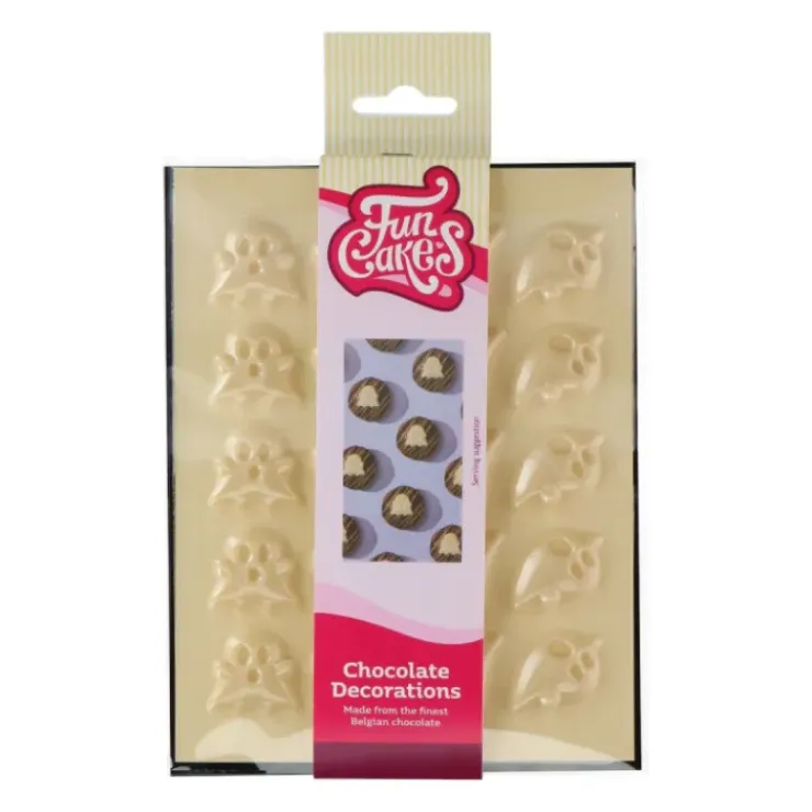 FUNCAKES Décors Chocolat Blanc Fantôme (x20) Hot
