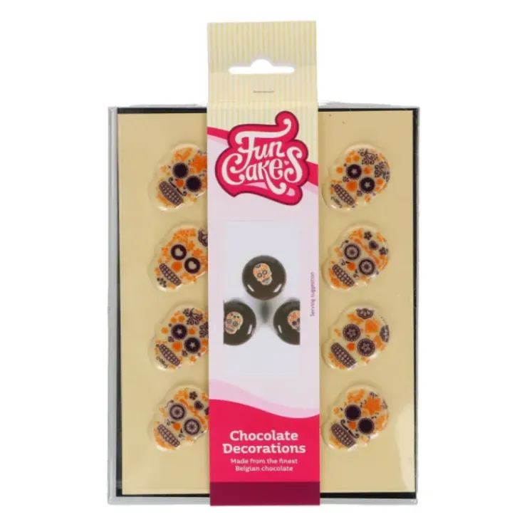 FUNCAKES Décors Chocolat Blanc Fête des Morts (x12) Online