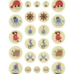VALRHONA Décors Chocolat Blanc Pirate 24 pièces Chocolatree Online