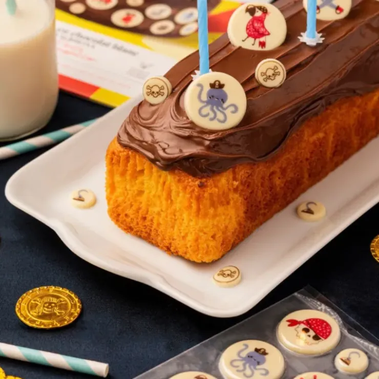VALRHONA Décors Chocolat Blanc Pirate 24 pièces Chocolatree Online