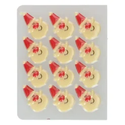 FUNCAKES Décors Chocolat Blanc Père Noël (x12) New