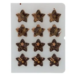 FUNCAKES Décors Chocolat Noir Étoiles Or (x12) New
