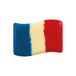 FLORENSUC Décors en Chocolat Blanc Drapeau de la France 40x30 mm (x120) New