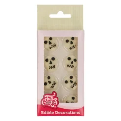 FUNCAKES Décors en Pâte à Sucre Tête de Mort (x8) Hot