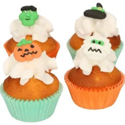 FUNCAKES Décors en Sucre 4 Motifs Halloween (x12) New