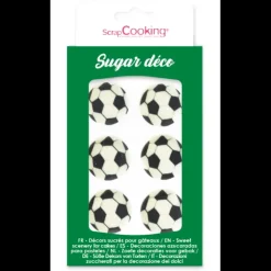 SCRAPCOOKING Décors en Sucre Ballons de Foot (x6)