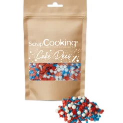 SCRAPCOOKING Décors en Sucre Bleu Blanc Rouge 50 g Best