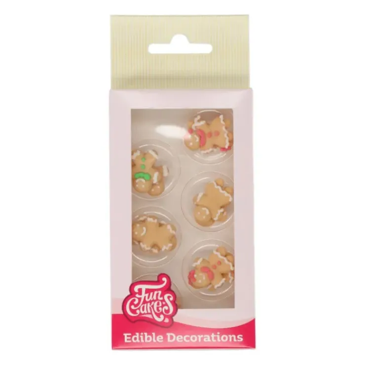 FUNCAKES Décors en Sucre Bonhommes Pain d'Épices (x12) Outlet