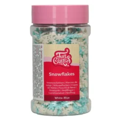 FUNCAKES Décors en Sucre Flocon de Neige Bleu et Blanc 150 g Clearance