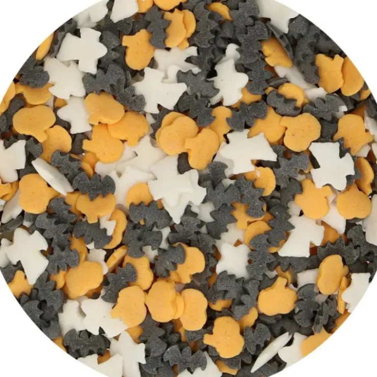 FUNCAKES Décors en Sucre Halloween (Fantômes, Citrouilles, Chauves-souris) 55g Discount