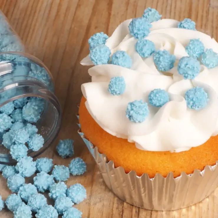FUNCAKES Décors en Sucre Mimosa Bleu 45g Sale