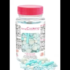 SCRAPCOOKING Décors en Sucre Mélange Rods Bleu 70 g