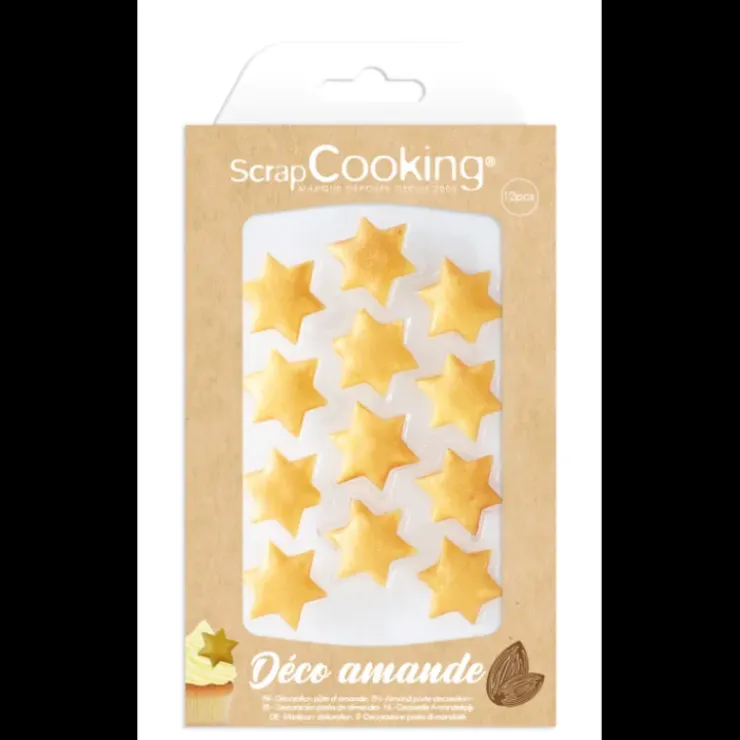 SCRAPCOOKING Décors Pâte d'Amande Etoiles Dorées (x6) Clearance