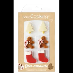 SCRAPCOOKING Décors Pâte d'Amande Noël (x6)