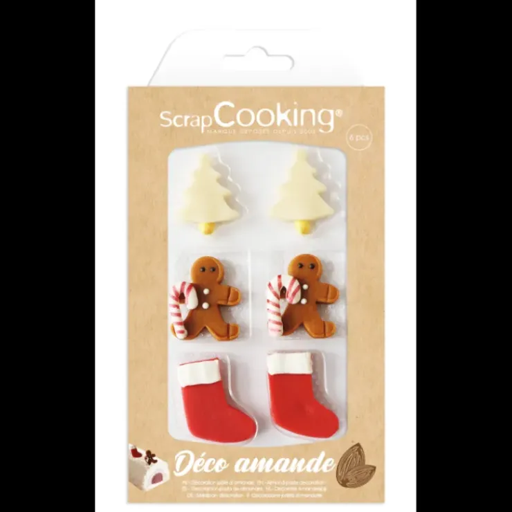 SCRAPCOOKING Décors Pâte d'Amande Noël (x6)