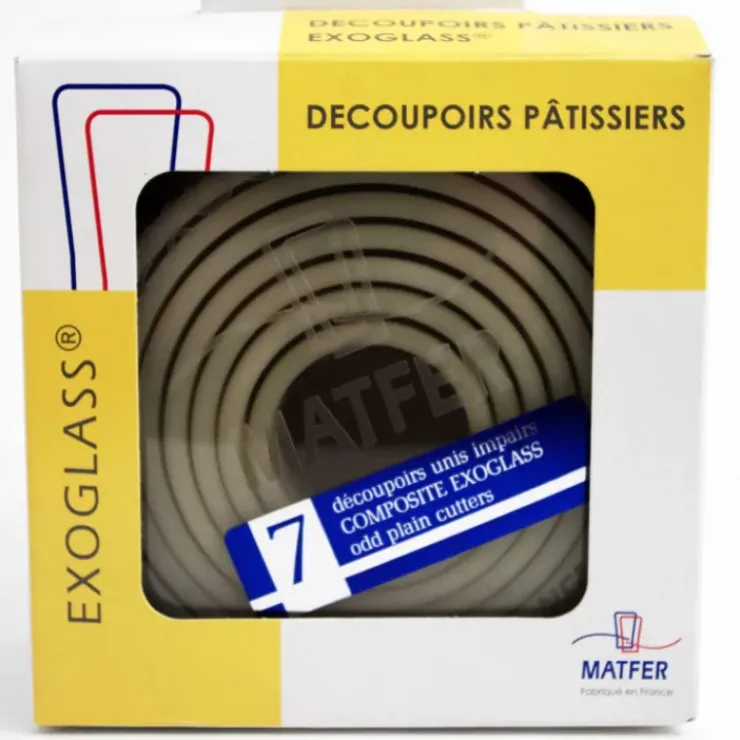 MATFER Découpoirs ronds unis impairs Exoglass (Boîte de 7)