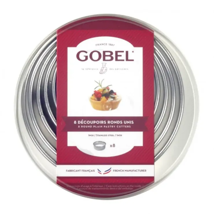 GOBEL Découpoirs Ronds unis inox (boite de 8) Sale