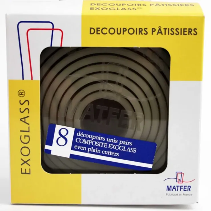 MATFER Découpoirs ronds unis pairs Exoglass (Boîte de 8) Hot