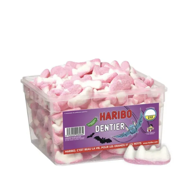 HARIBO Dentiers Tutti Fruti x 210 - Boîte Bonbon