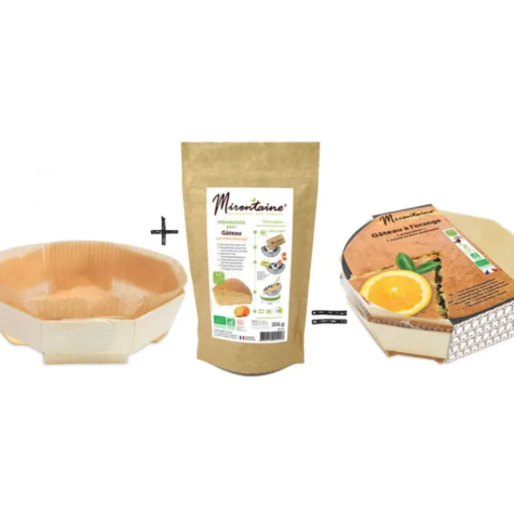 MIRONTAINE DLUO Courte Préparation Bio Gâteau à l'Orange + Moule en Bois Outlet