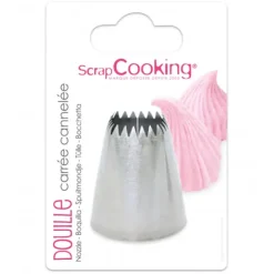 SCRAPCOOKING Douille Carrée Cannelée en Inox