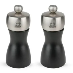 PEUGEOT Duo Moulin à Poivre et à Sel Fidji 12 cm Noir-Inox Discount