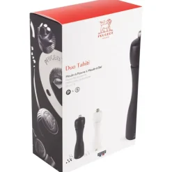 PEUGEOT Duo Moulin à Poivre et à Sel Tahiti 20 cm Noir et Blanc Outlet