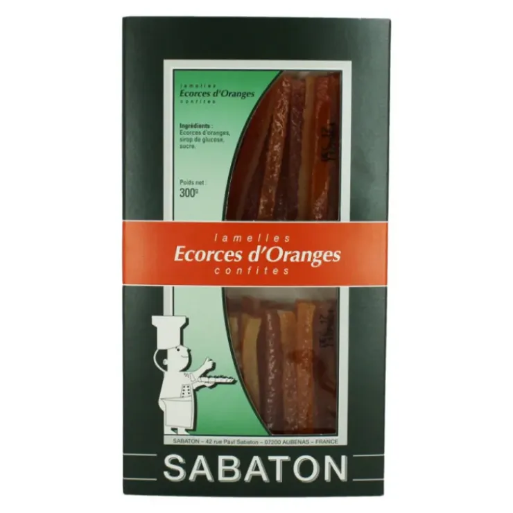 SABATON Ecorces Oranges Confites en Lamelles 150 g (x2) Discount