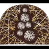 FLORENSUC Embout de Bûche Fibre 8,4 x 6,5 cm Décor en Chocolat (x42) Hot