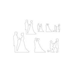 CUISINEADDICT Emporte Pièce Silhouettes Mariés H.12.5 cm (x7) Sale