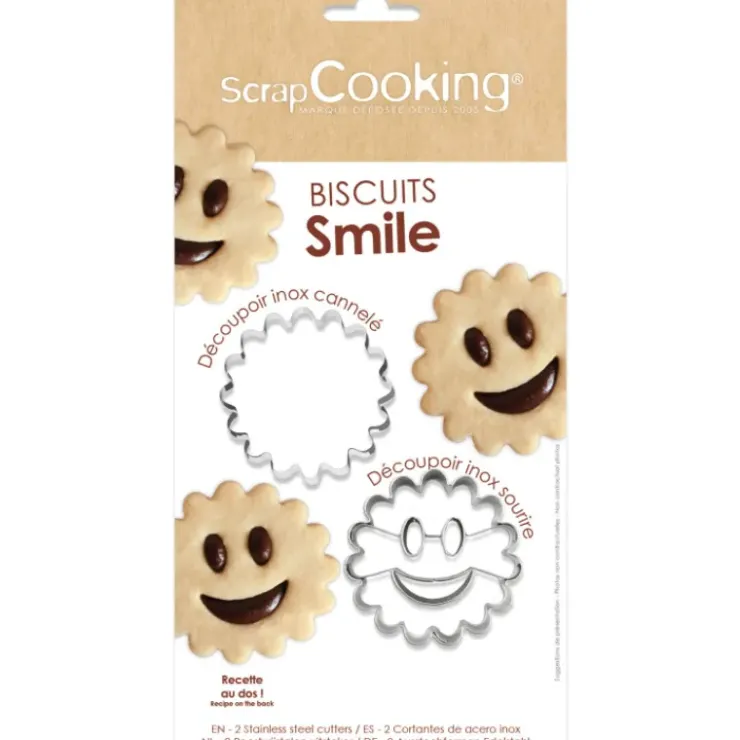 SCRAPCOOKING Emporte-Pièce Biscuit Sourire en Inox (x2)