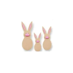 PME Emporte-Pièces avec Poussoir Famille Lapin (x3) New