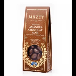 MAZET Etui Pincé Friandises Amandes Chocolat Noir 200 g Hot