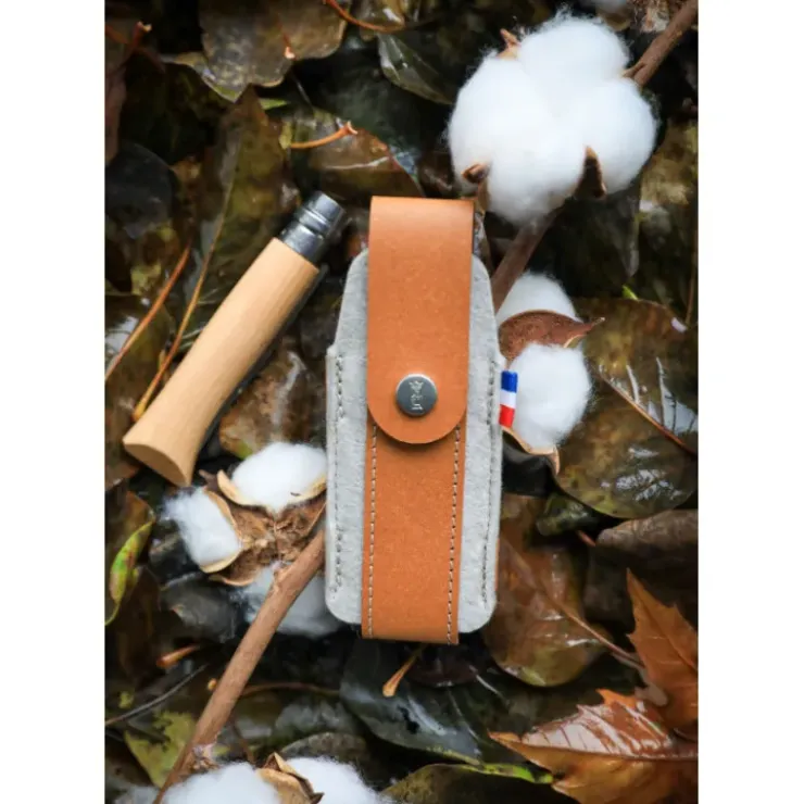 OPINEL Etui pour Couteau en Cuir et Feutrine Outdoor M Collection France Hot