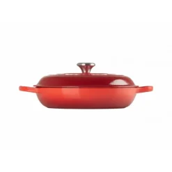 LE CREUSET Faitout Cerise en Fonte avec Intérieur Sable 30 cm Signature Best