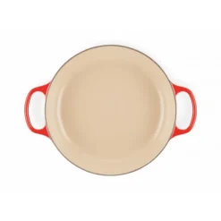 LE CREUSET Faitout Cerise en Fonte avec Intérieur Sable 30 cm Signature Best