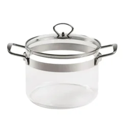 MASTRAD Faitout en Verre avec Couvercle 20 x H 15 cm Belissam Hot
