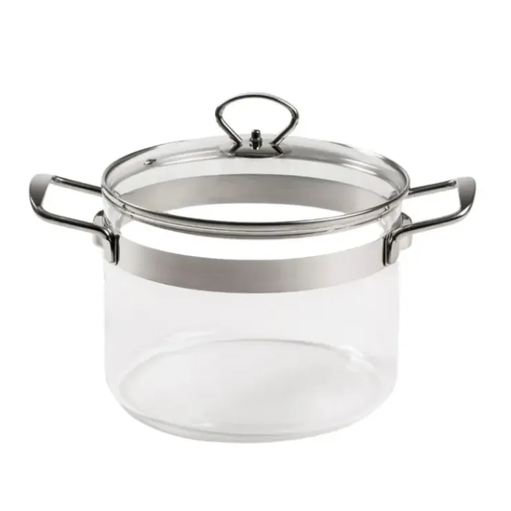 MASTRAD Faitout en Verre avec Couvercle 20 x H 15 cm Belissam Hot
