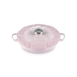 LE CREUSET Faitout Fonte Émaillée Pétales Shell Pink 26 cm Hot
