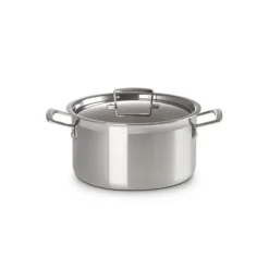 LE CREUSET Faitout Inox 24 cm avec Couvercle Discount