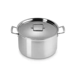 LE CREUSET Faitout Inox 28 cm avec Couvercle Sale