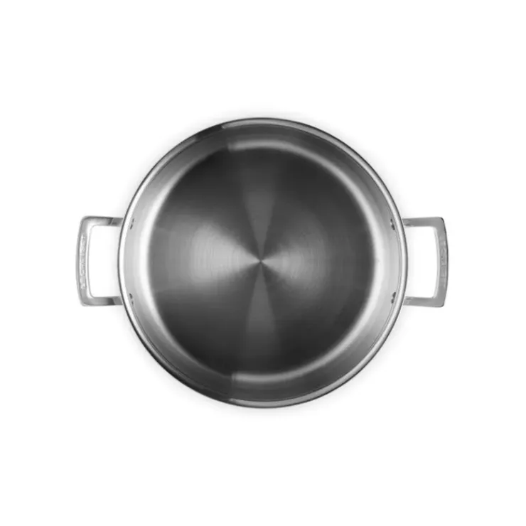 LE CREUSET Faitout Inox 28 cm avec Couvercle Sale