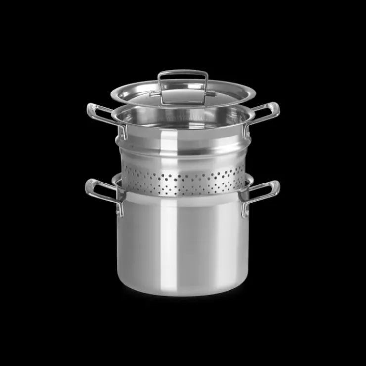 LE CREUSET Faitout Inox 20 cm avec Panier Vapeur Online