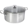 DE BUYER Faitout Inox avec Couvercle ø28 cm Milady Hot