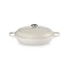 LE CREUSET Faitout Meringue en Fonte avec Intérieur Sable 30 cm Signature Best