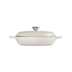 LE CREUSET Faitout Meringue en Fonte avec Intérieur Sable 30 cm Signature Best