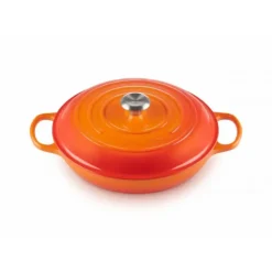 LE CREUSET Faitout Volcanique en Fonte avec Intérieur Sable 30 cm Signature Discount