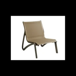 GROSFILLEX Fauteuil Conversationnel Bronze Toile Cognac Sunset